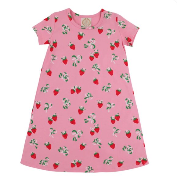 TBBC Beaufort Bonnet Polly Play Dress Bow Strawberry Berry Hamptons Hot Pink 6 T